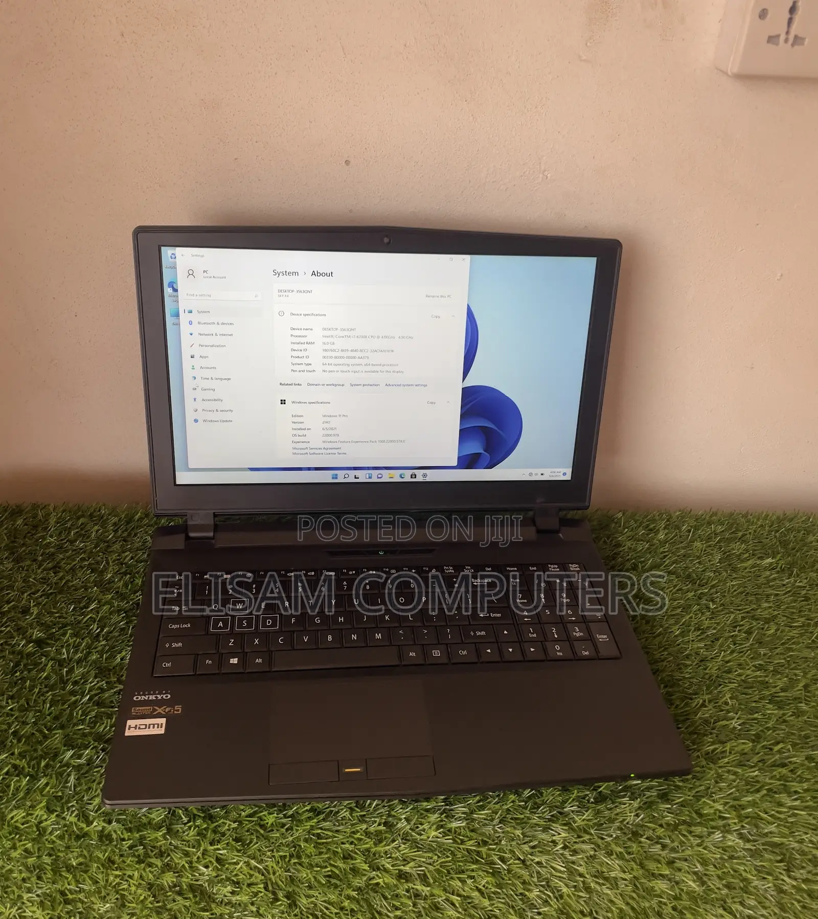 Laptop 16GB Intel Core i7 SSD 256GB