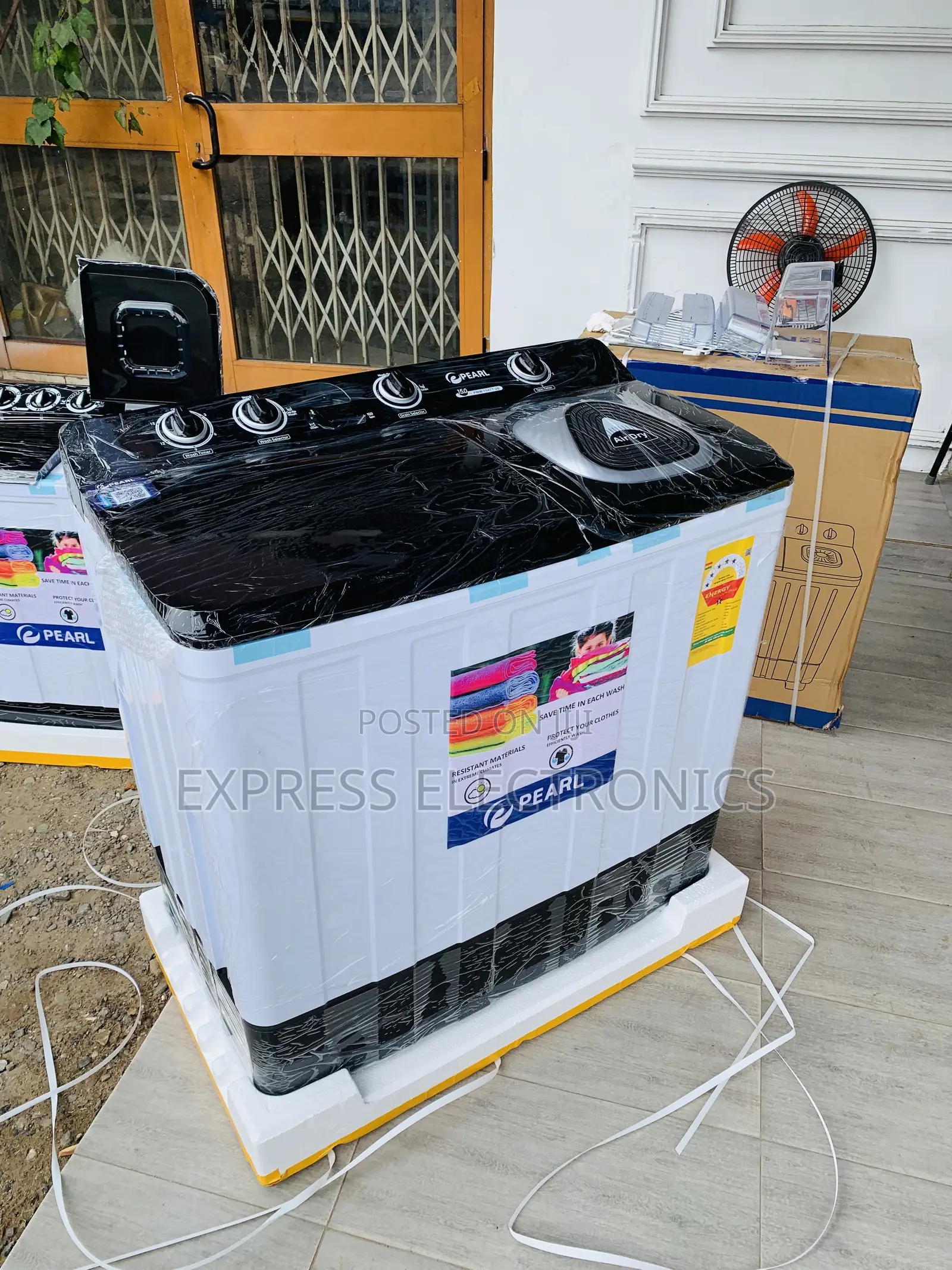 Freestanding Pearl 15kg Washing Machine Twin-Tub Top-Load Appliance