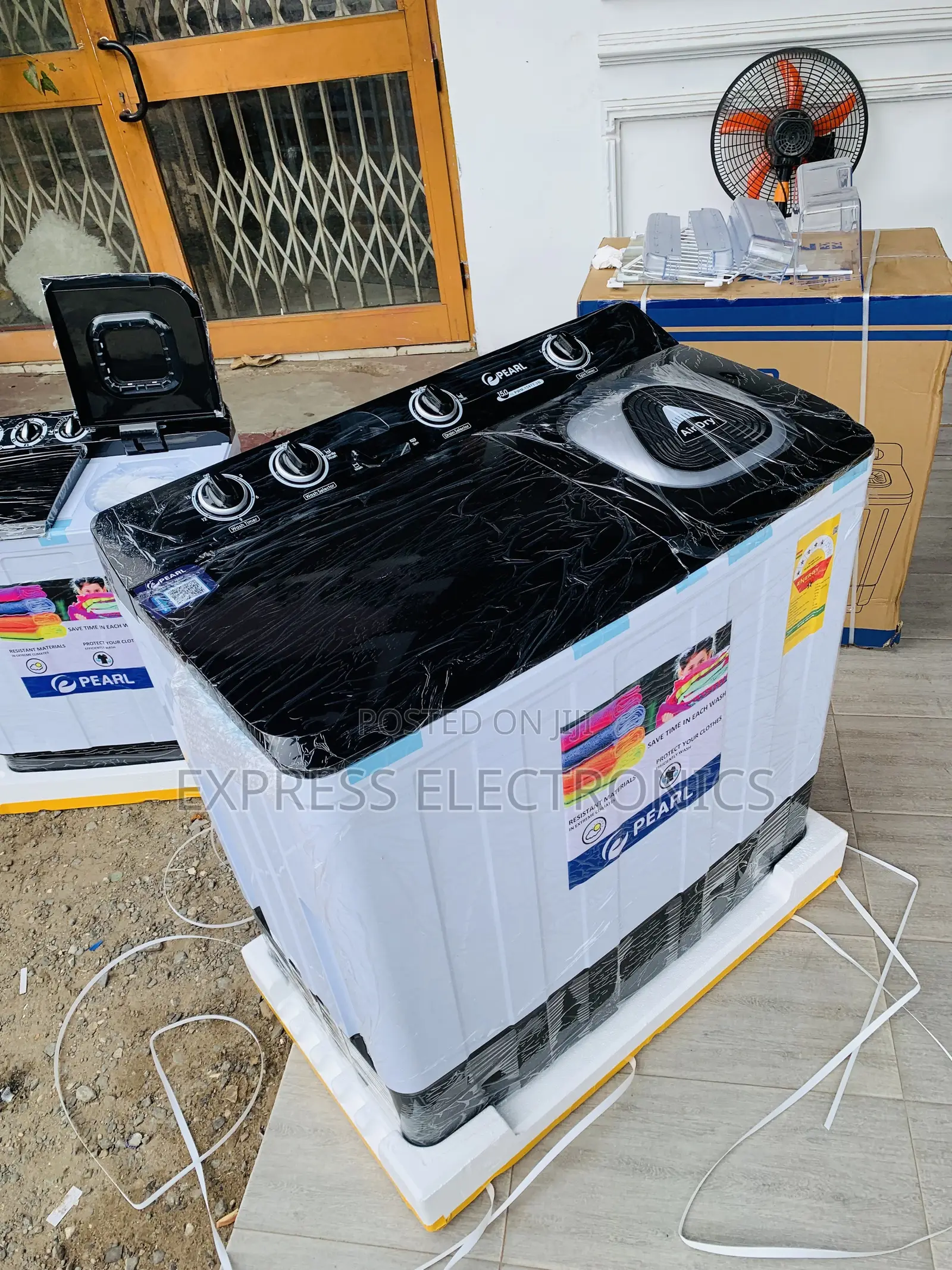 Wash and Spin Pearl 15kg Washing Machine Semi-Auto Twin-Tub Top-Load