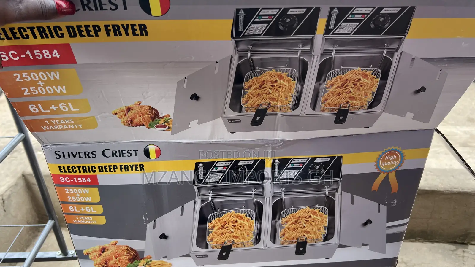 12l 6l+6l Double Large Capacity Deep Fryer