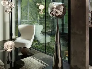 Chrome Tom Dixon Melt Cone Fat Floor Lamp Available for Purchase