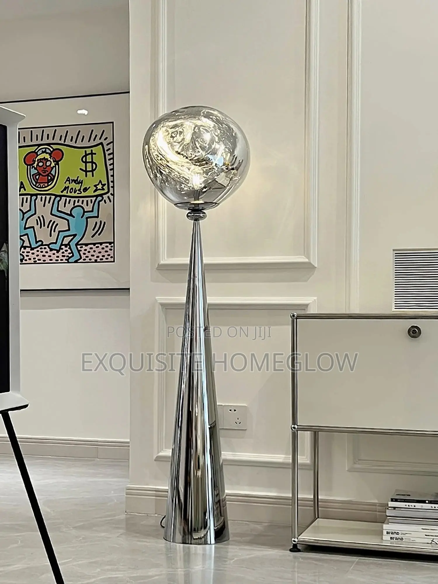 Chrome Tom Dixon Melt Cone Fat Floor Lamp Available for Purchase