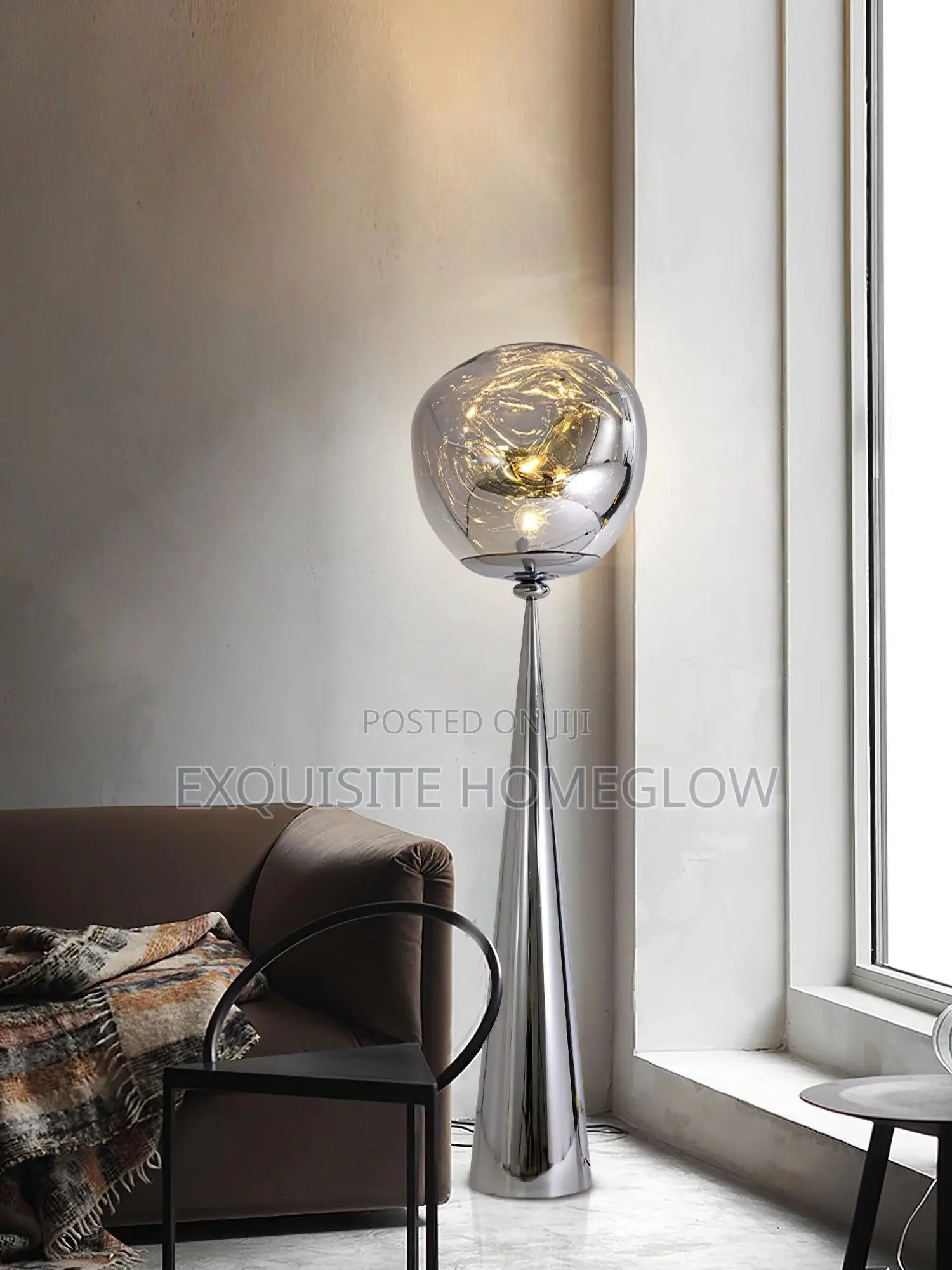 Chrome Tom Dixon Melt Cone Fat Floor Lamp Available for Purchase