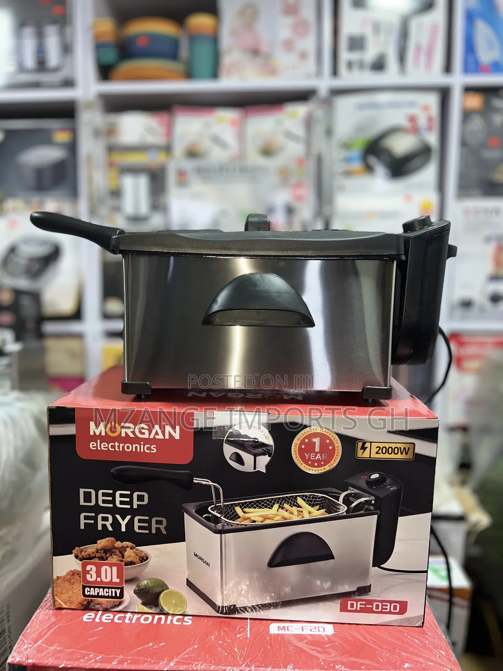Morgan 3L Modern Deep Fryer With Lid Cover for Home
