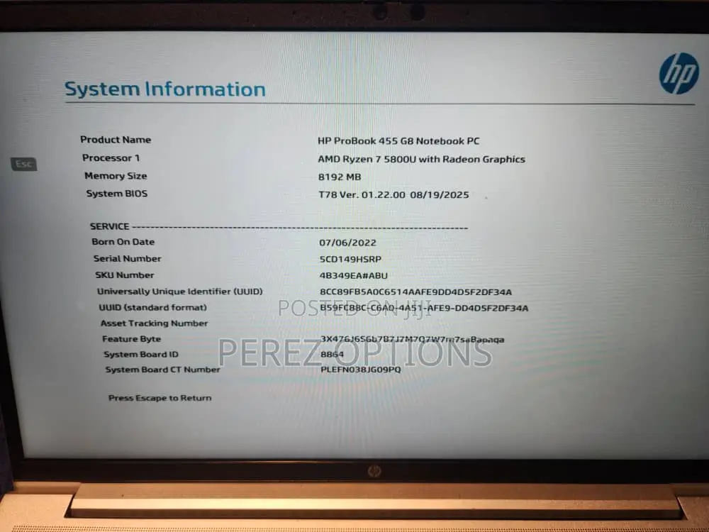 Laptop HP ProBook 455 8GB AMD Ryzen 7 SSD 256GB