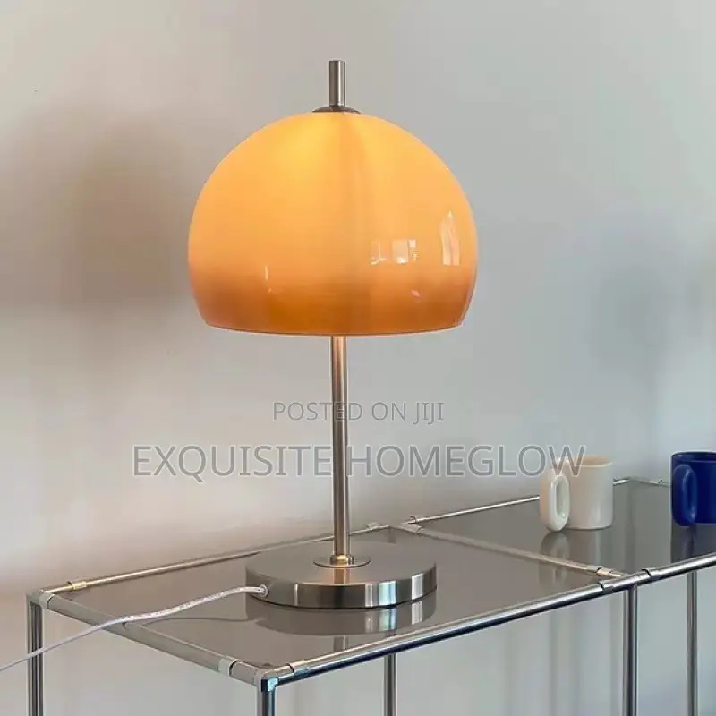 Vintage Glass Mushroom Table Lamp