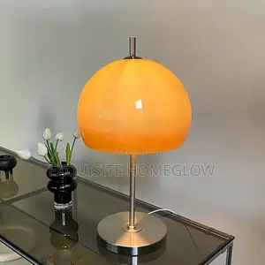 Vintage Glass Mushroom Table Lamp