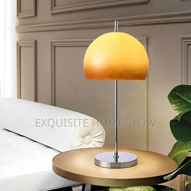 Vintage Glass Mushroom Table Lamp