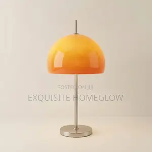 Vintage Glass Mushroom Table Lamp