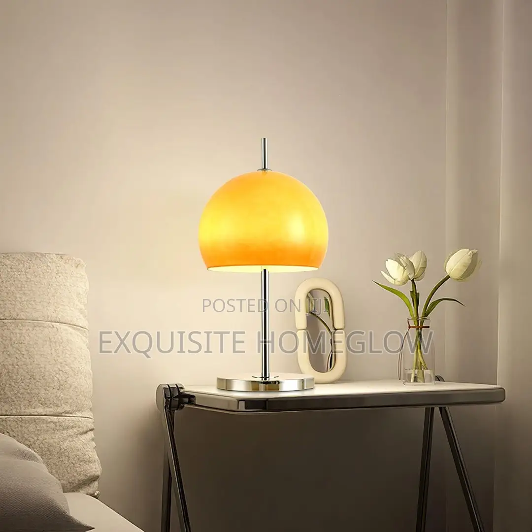 Vintage Glass Mushroom Table Lamp