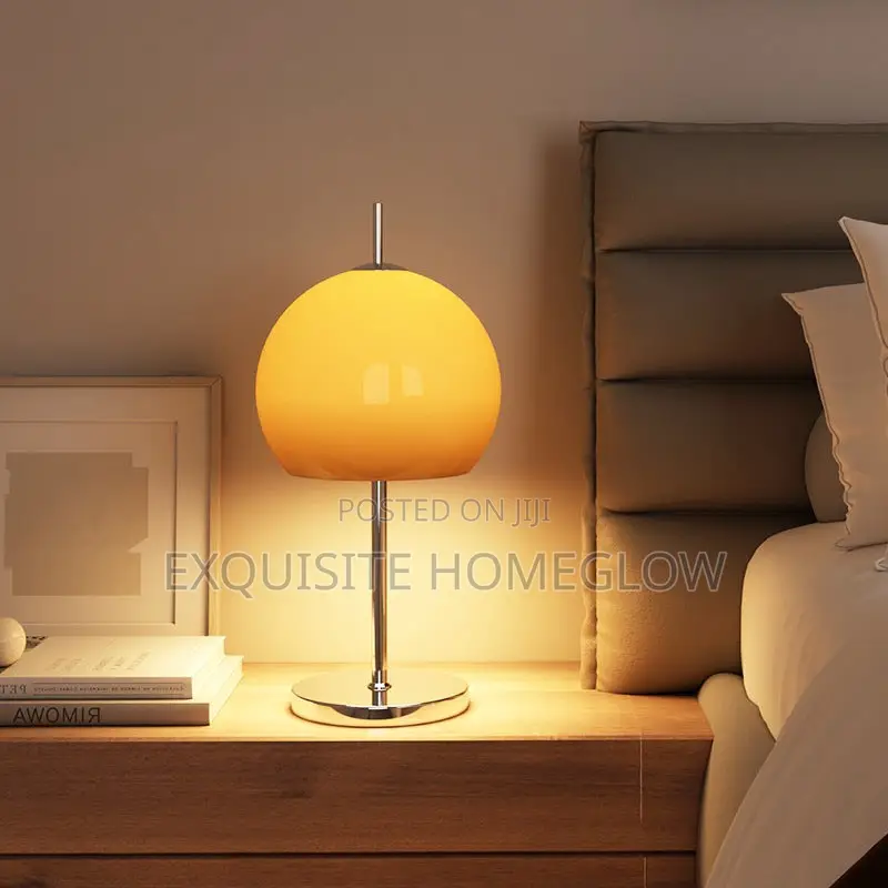 Vintage Glass Mushroom Table Lamp