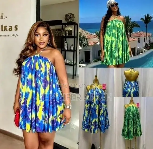 Pleated Halter Sundress