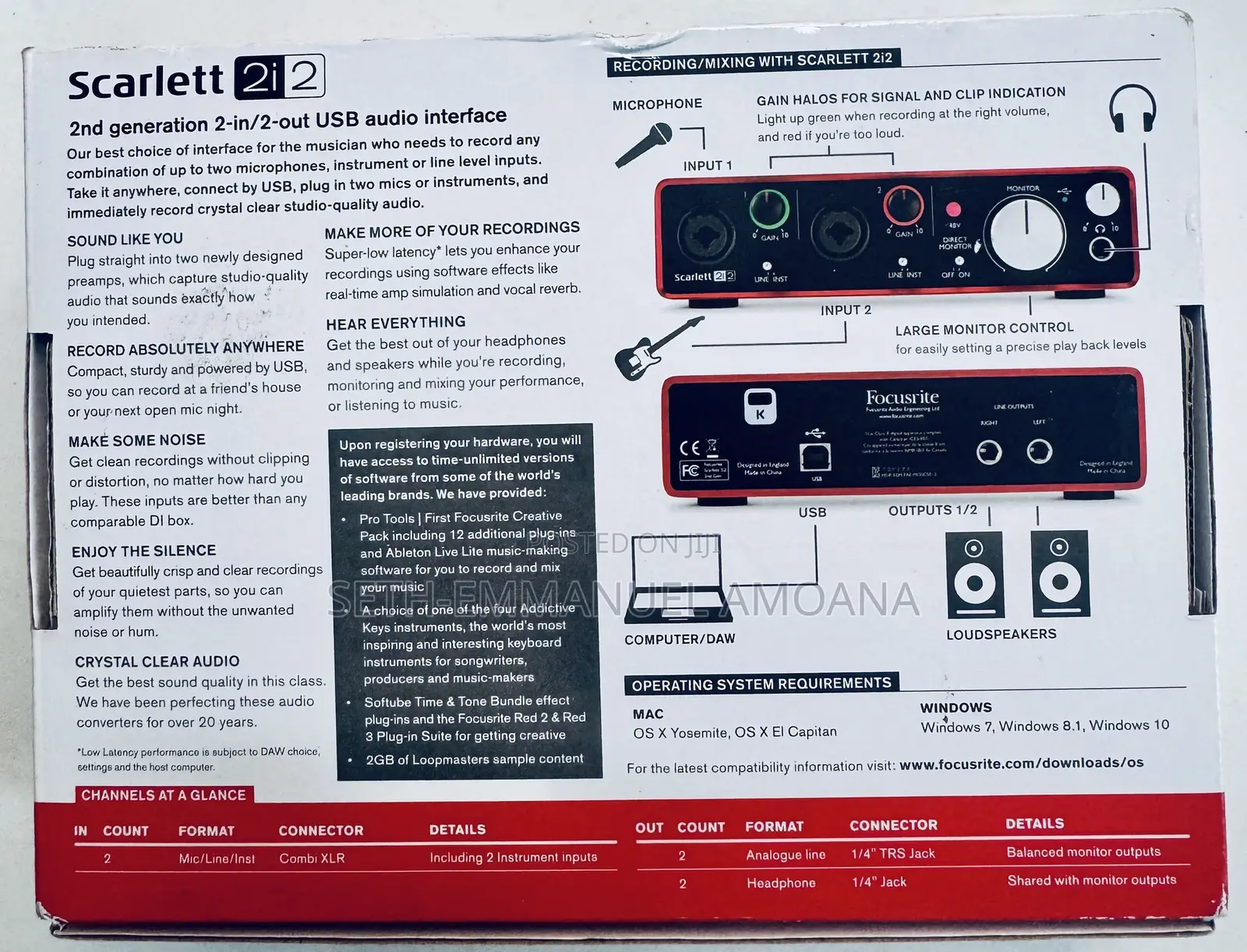 Focurite 2i2 Audio Interface