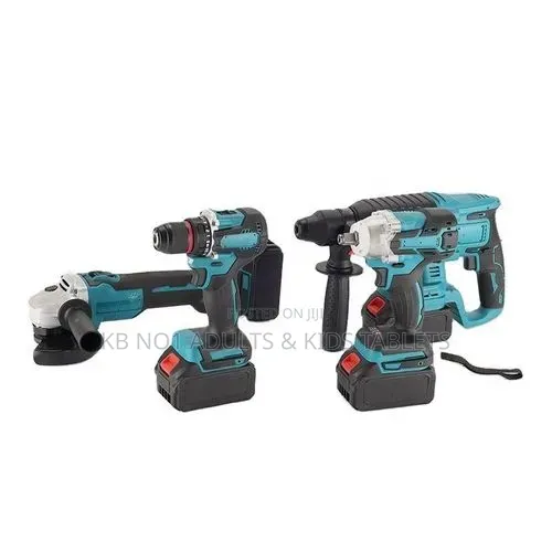 Cordless Power 48V Tool Set 4 in 1 Drill Hammer Grinder Wrench