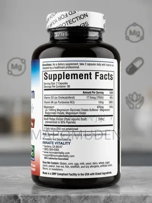 Magnesium Glycinate+, Vitamin D3 B6