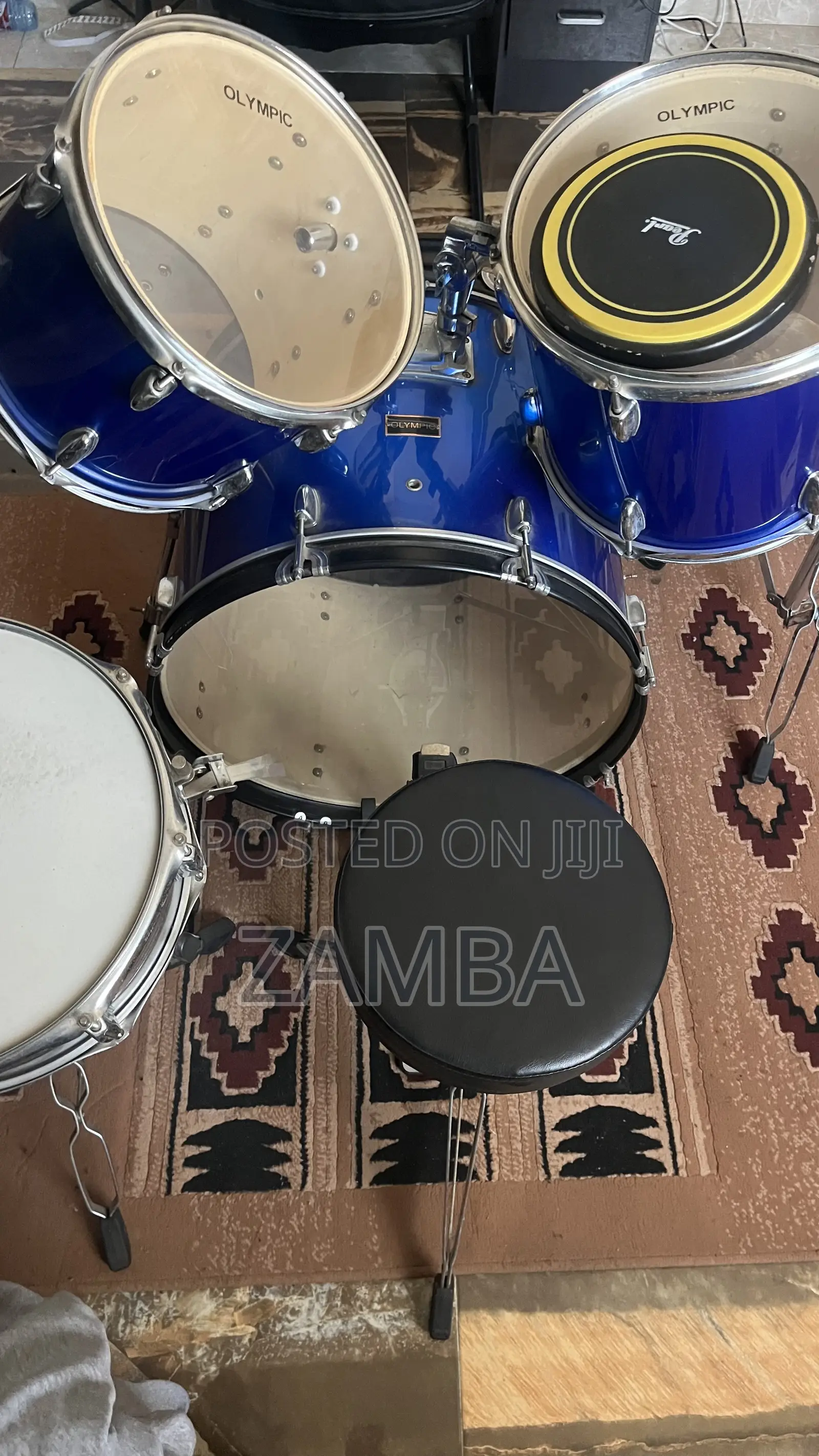Olympic 5-Piece Drum Kit Bundle + Pearl Pad, Cymbals Sticks
