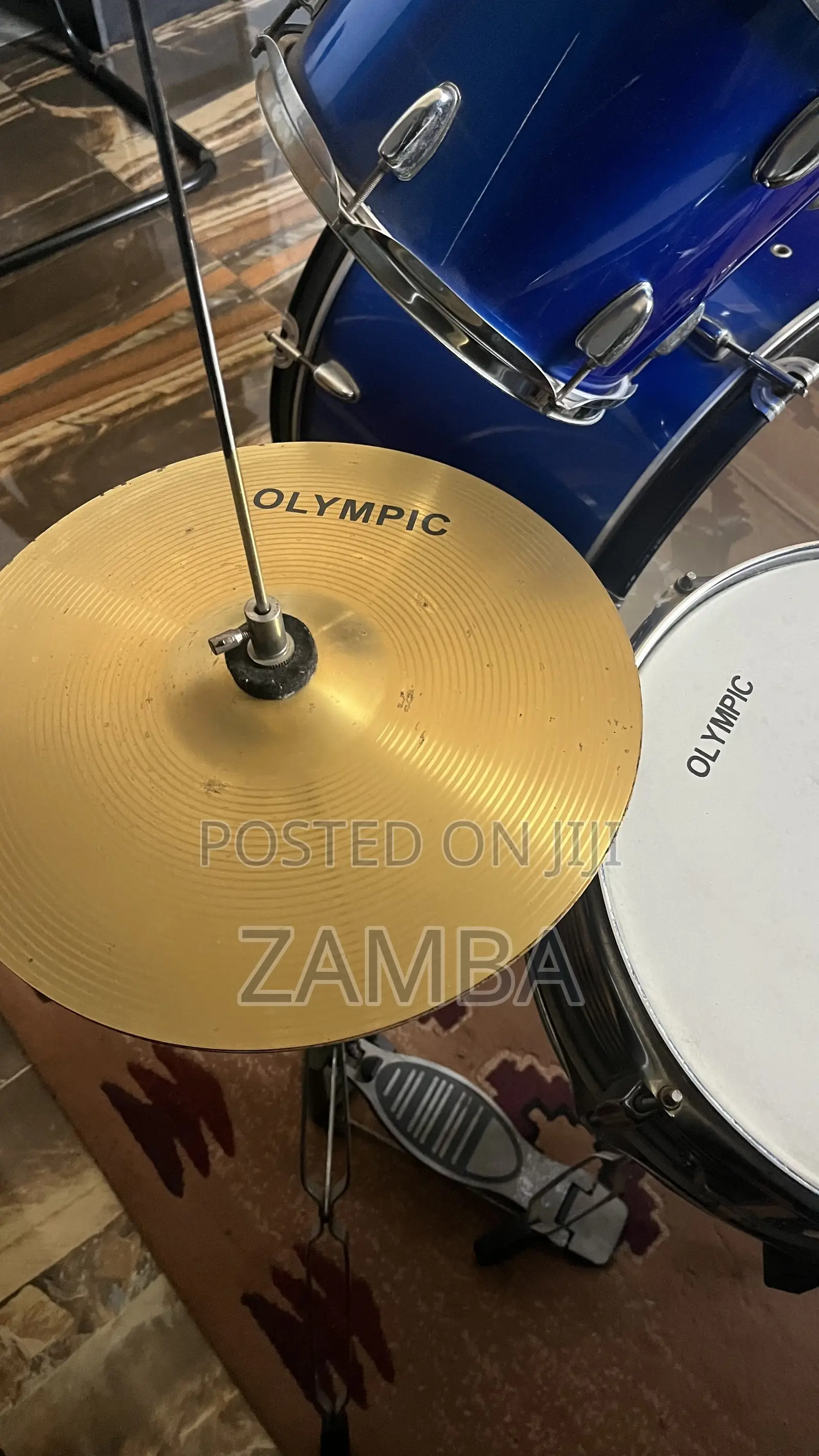 Olympic 5-Piece Drum Kit Bundle + Pearl Pad, Cymbals Sticks
