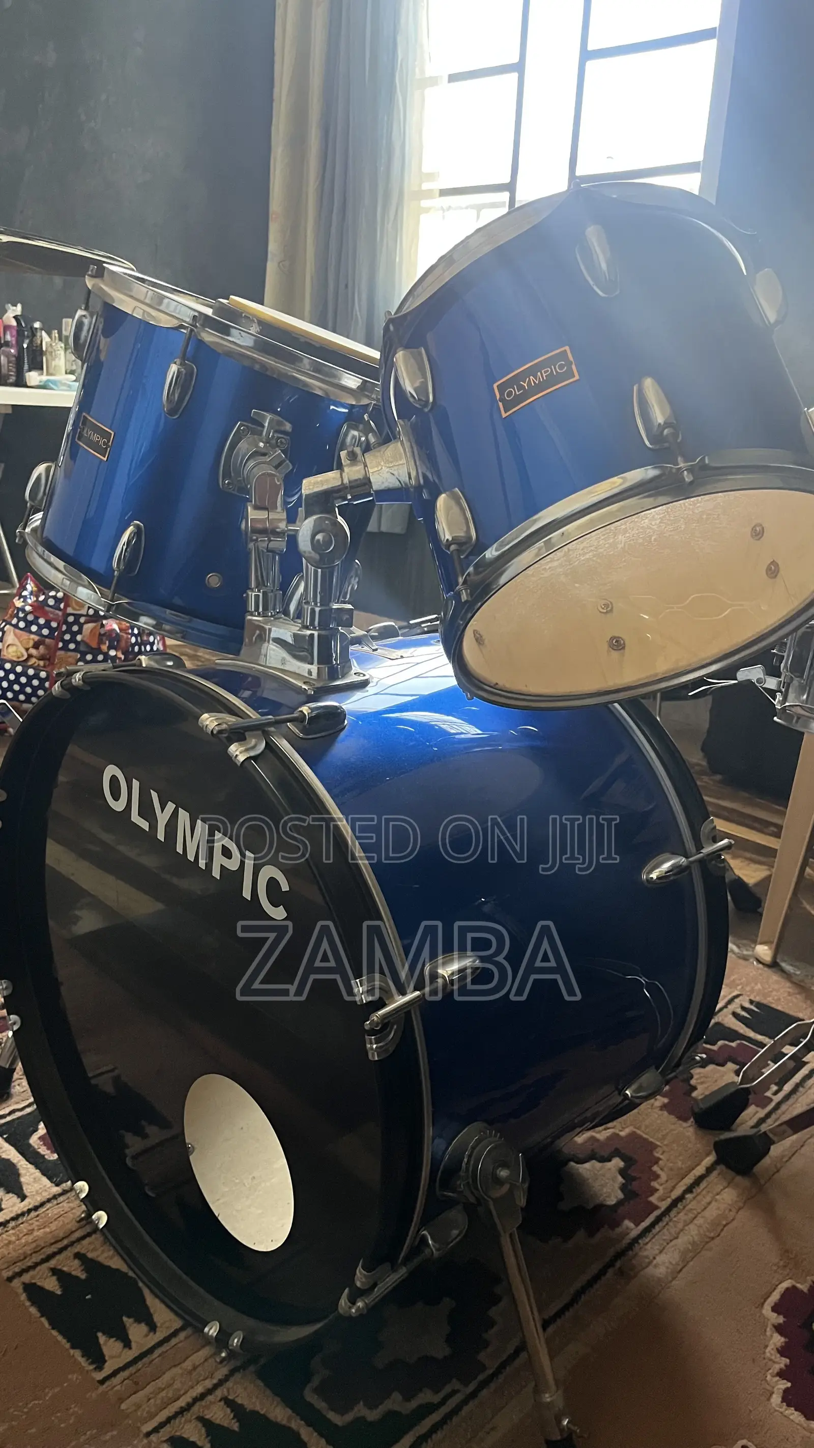 Olympic 5-Piece Drum Kit Bundle + Pearl Pad, Cymbals Sticks