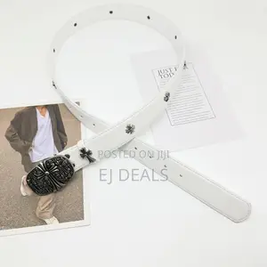 Chrome Hearts Cemetery Cross Belt White