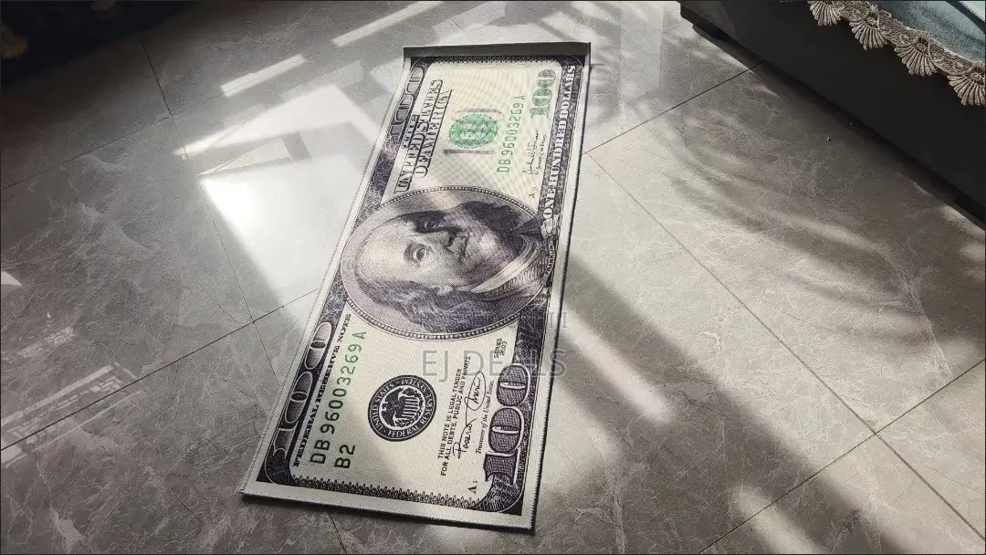 Hundred Dollar Bill Rug Money Design Runner Rug