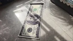 Hundred Dollar Bill Rug Money Design Runner Rug
