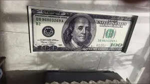 Hundred Dollar Bill Rug Money Design Runner Rug
