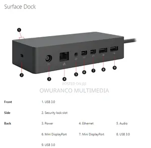 Microsoft Surface Dock 1661 / 90W 4x USB 3.0,2x Mini,Ethernet ,Audio