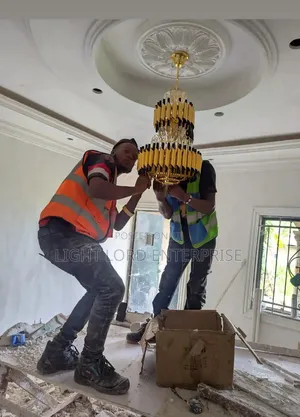 Geometric Yello Gold Double Chandelier 500mm