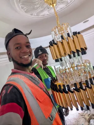 Geometric Yello Gold Double Chandelier 500mm