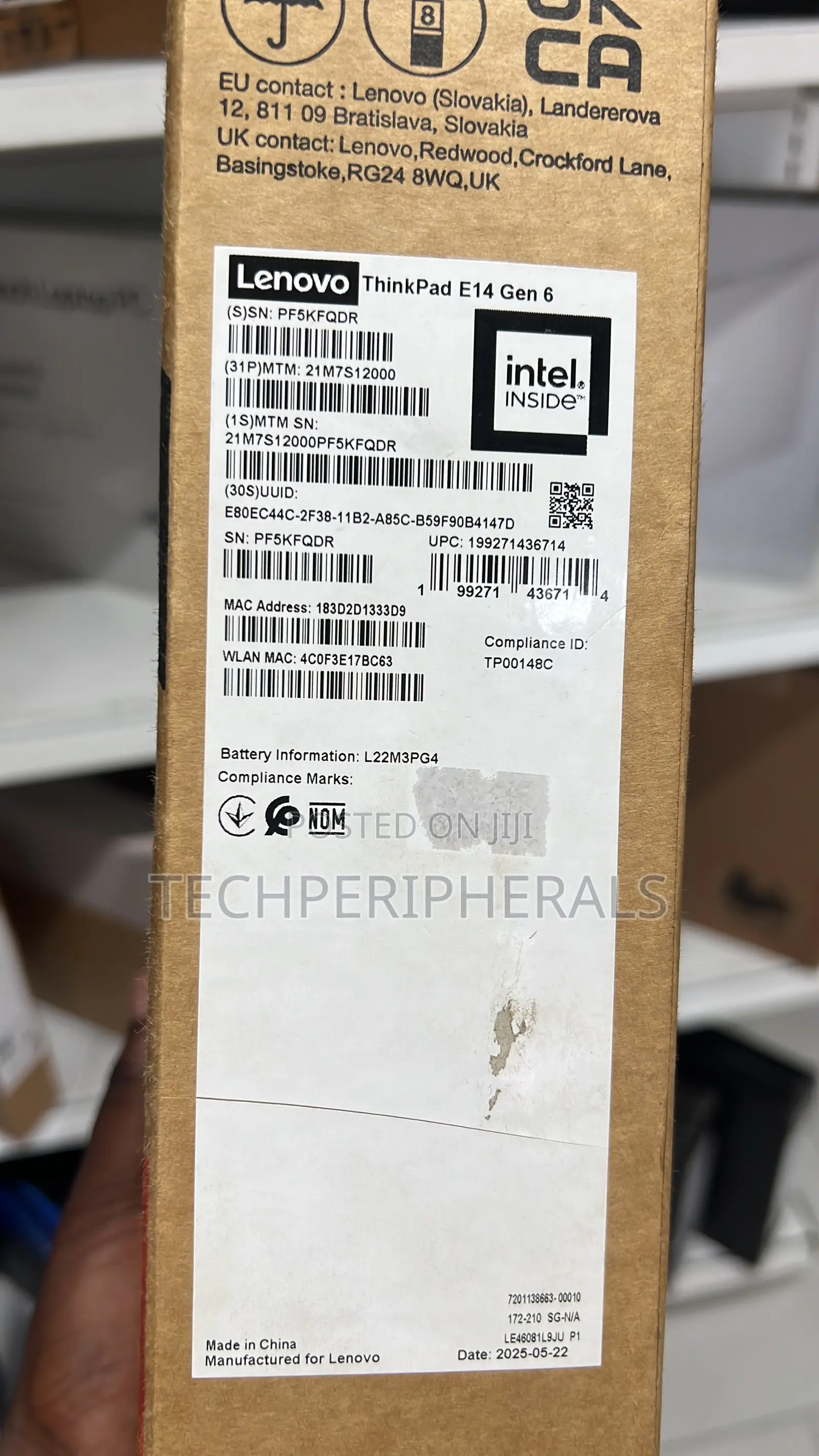 New Laptop Lenovo ThinkPad E14 Gen 6 16GB Intel Core Ultra 5 SSD 512GB