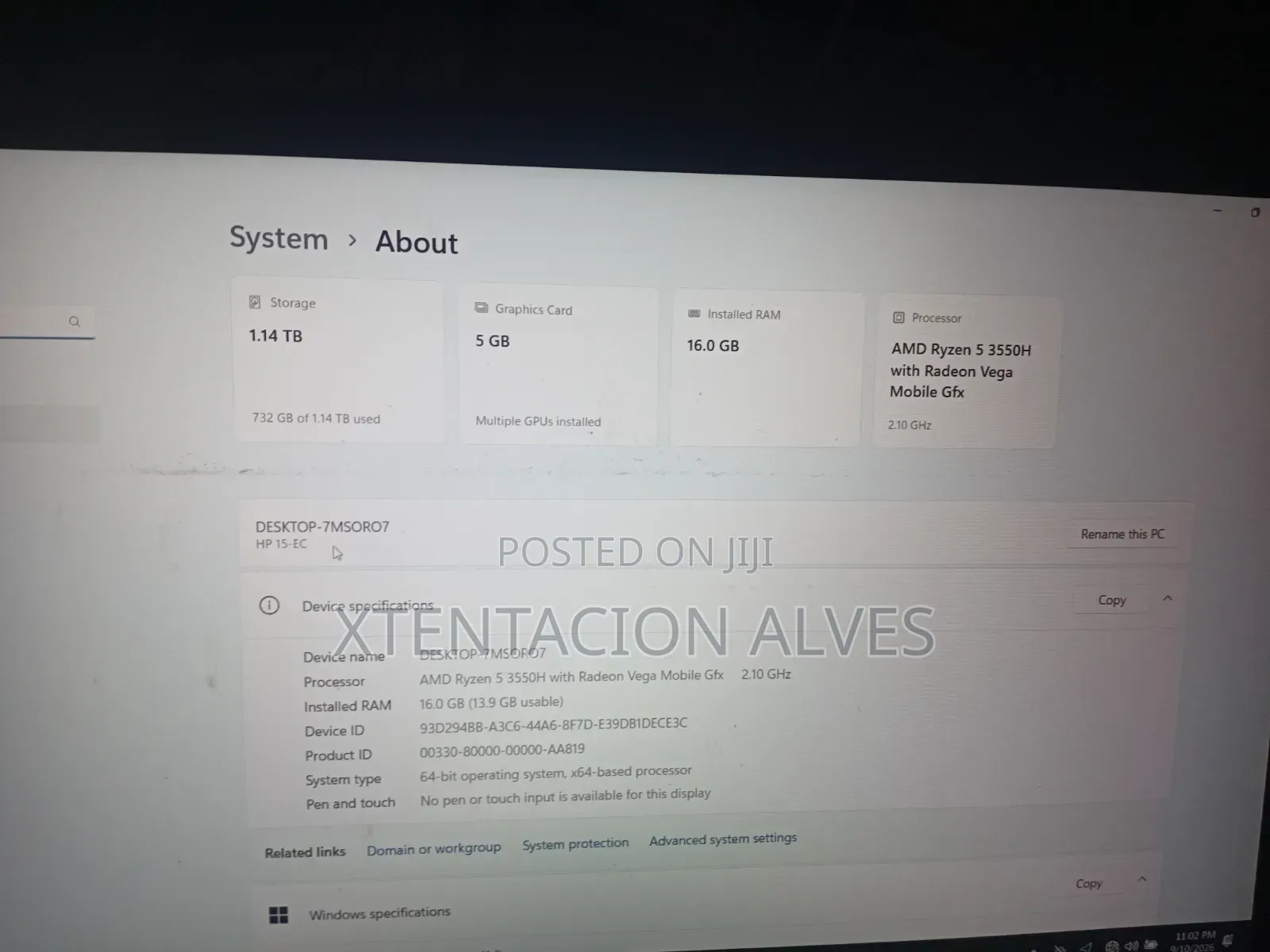 Laptop HP Pavilion 15 16GB AMD Ryzen 5 HDD+SSD 1T