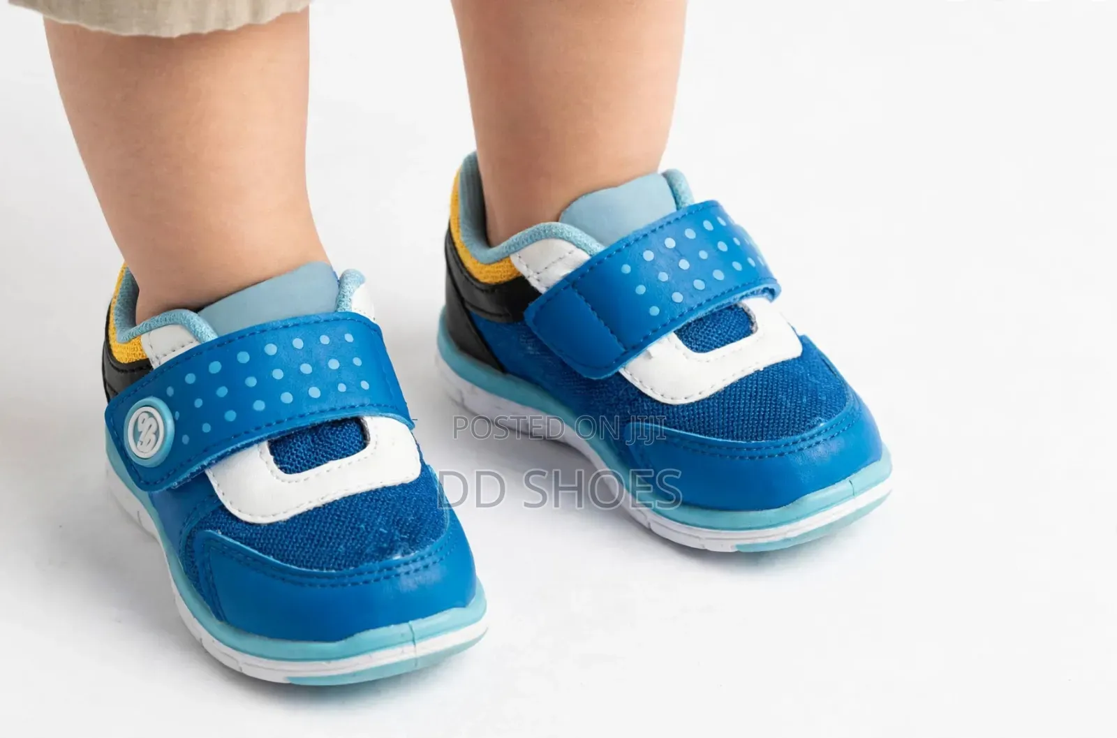 Blue Baby Sneakers With Single Velcro Strap