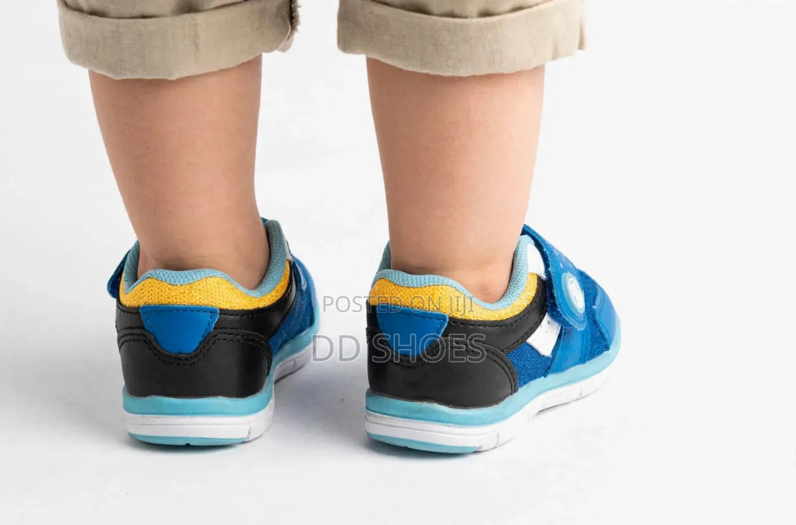 Blue Baby Sneakers With Single Velcro Strap