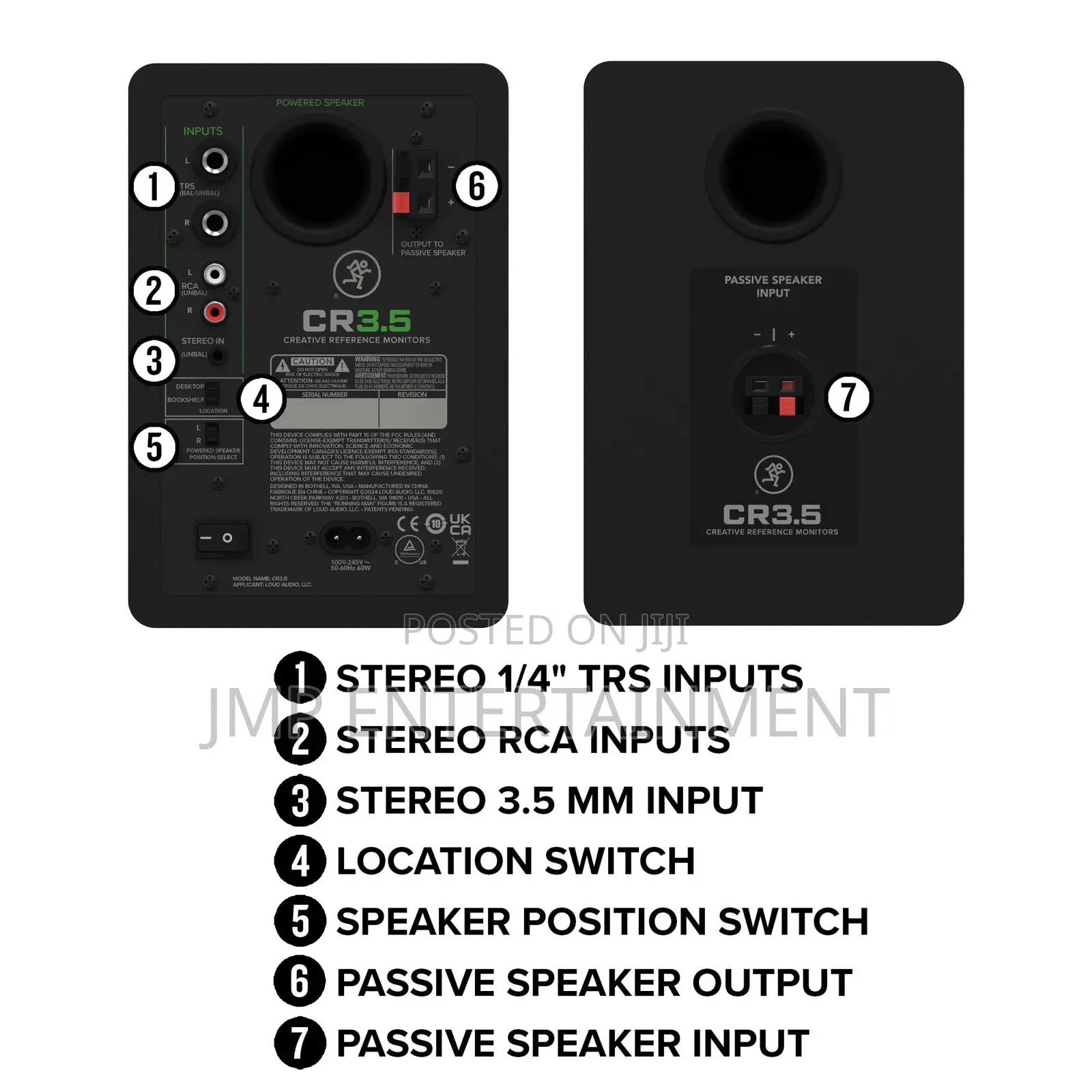 Mackie CR4.5 Studio Monitors (Pair), 4.5" Woofers.