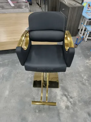 Imperial Black/Gold Barber Chair(original First Grade Furniture 59-10)
