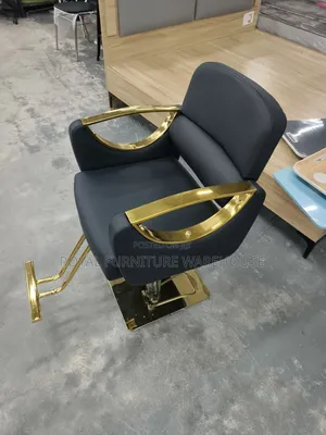 Imperial Black/Gold Barber Chair(original First Grade Furniture 59-10)