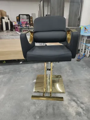Imperial Black/Gold Barber Chair(original First Grade Furniture 59-10)