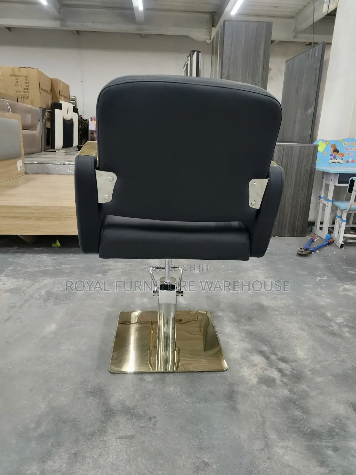 Imperial Black/Gold Barber Chair(original First Grade Furniture 59-10)