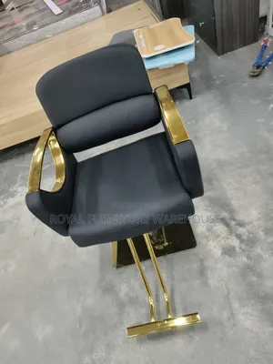 Imperial Black/Gold Barber Chair(original First Grade Furniture 59-10)