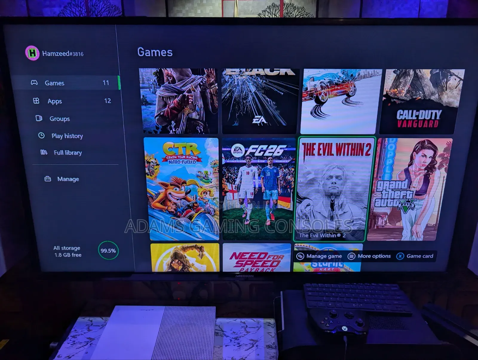 Microsoft Xbox One S 11games Installed