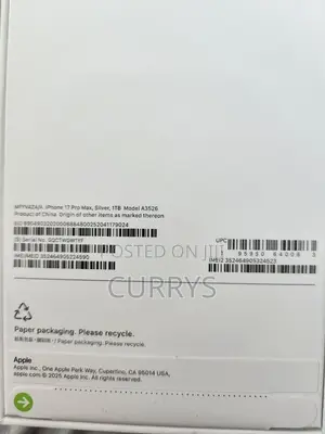 New Apple iPhone 17 Pro Max 1 TB Silver