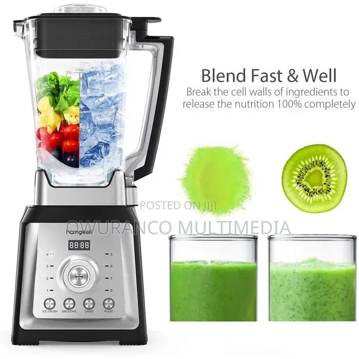 Homgeek 2000W Blender NY-8188MJB 2L 33000RPM 8 Blades