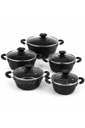 20/22/24/26/28cm Non-Stick Marble-Coated Cookware Set With 5 Ca