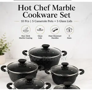 20/22/24/26/28cm Non-Stick Marble-Coated Cookware Set With 5 Ca