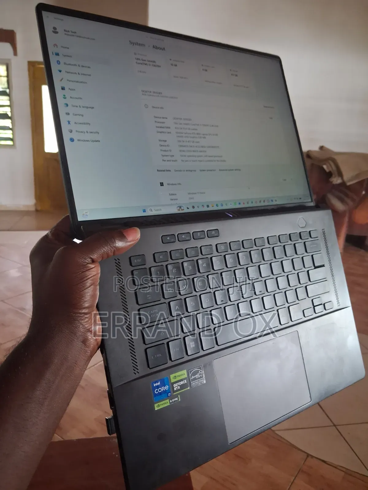 Laptop Asus ROG Zephyrus G16 16GB Nvidia HDD 500GB
