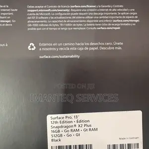 New Laptop Microsoft Surface Pro Copilot+ PC 12 16GB SSD 512GB