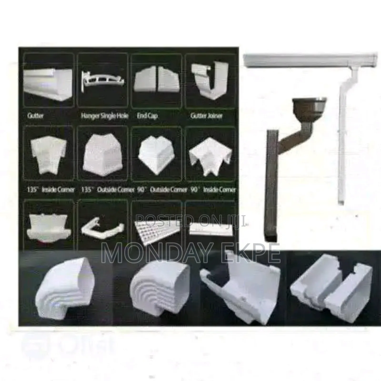 Cartigories of PVC Rain Gutter Accessories