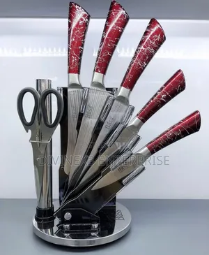 9-Piece Kitchen Knife Set With Peeler