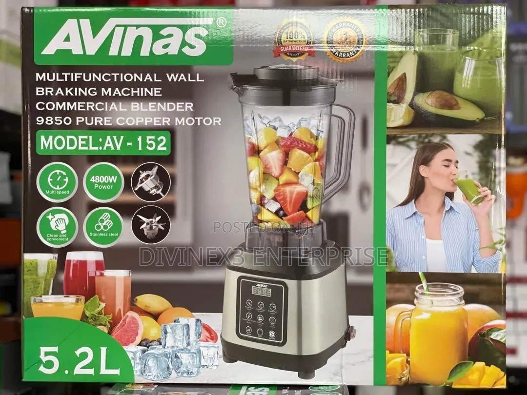 AVMAS AV-152 Multifunctional Commercial Blender – 5.2L, 4800W