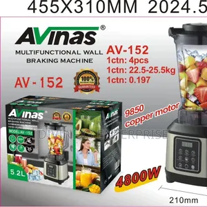 AVMAS AV-152 Multifunctional Commercial Blender – 5.2L, 4800W